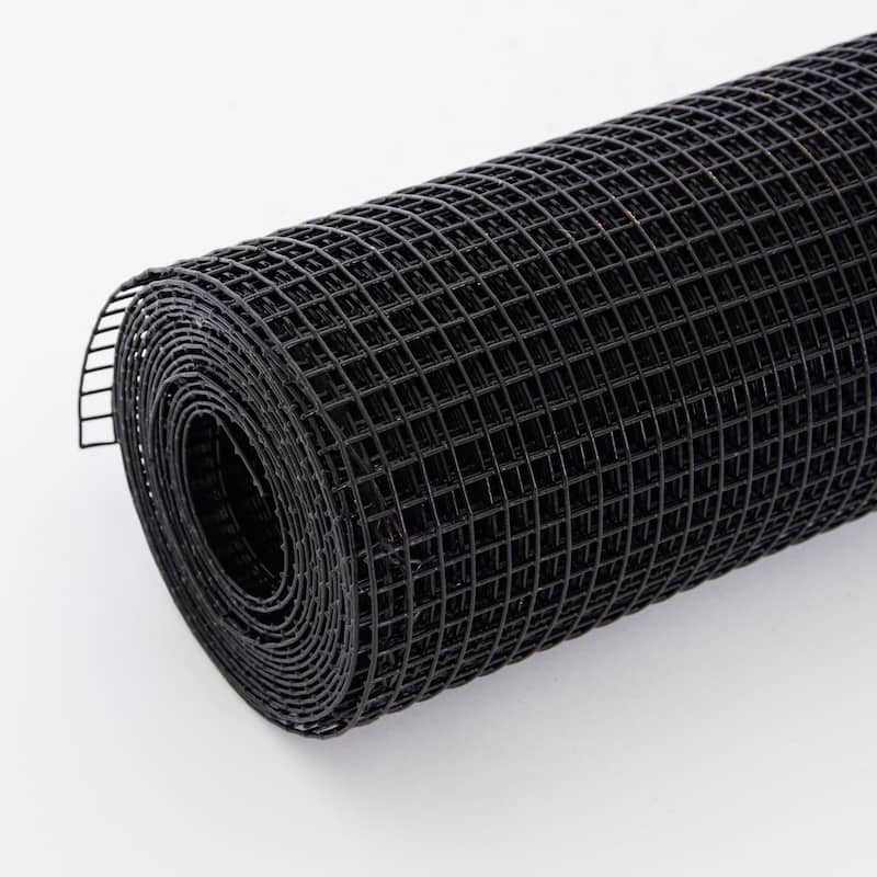 24 inch x 50 ft Black Vinyl Coated Hardware Cloth, PVC Hardware Cloth - 24 inch×50 ft