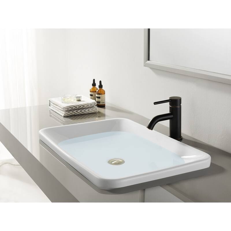 Kingston Brass Concord Single-Handle Bathroom Faucet with Push Pop-Up - Naples Bronze