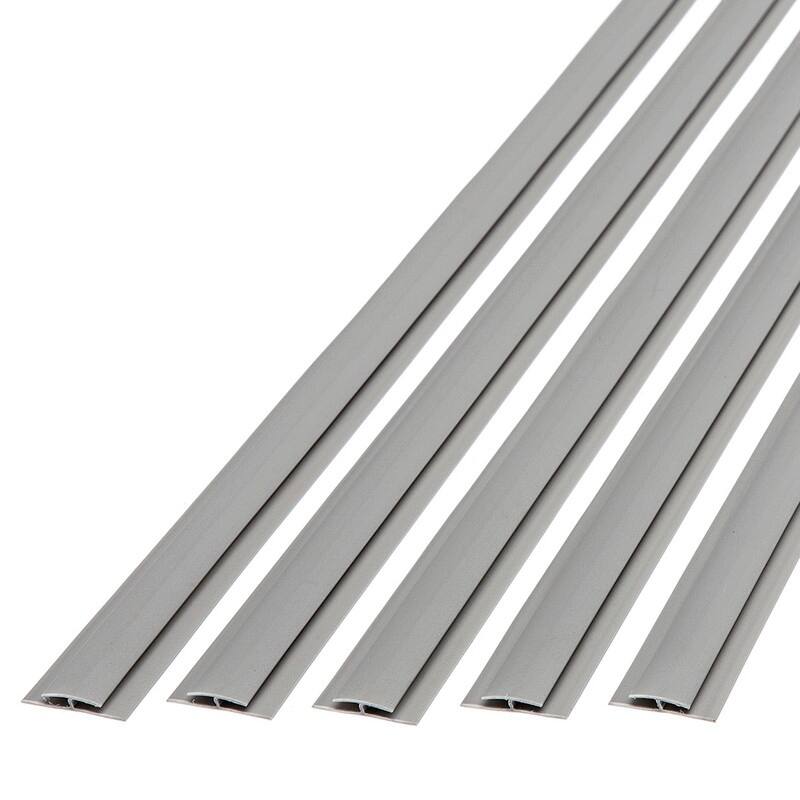 FASÄDE 47 in. Decorative Vinyl Divider Trim Argent Silver (5 Pack) - 5 Pack - 5 Pack