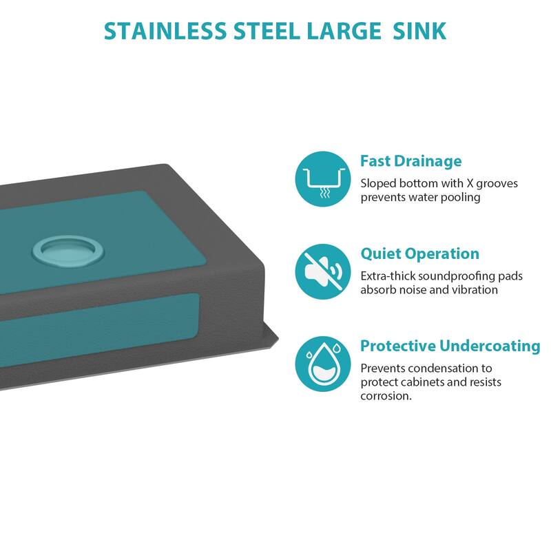 Undermount Single Bowl 16 Gauge Stainless Steel Kitchen Sink in Brushed Nickel