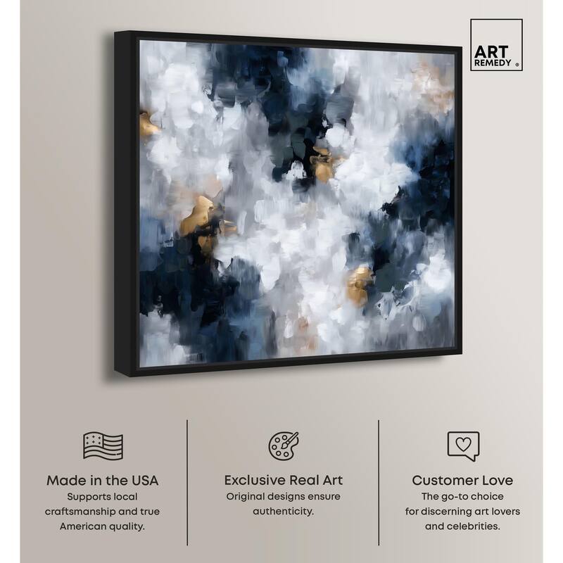 Midnight and Ivory I Canvas by Art Remedy