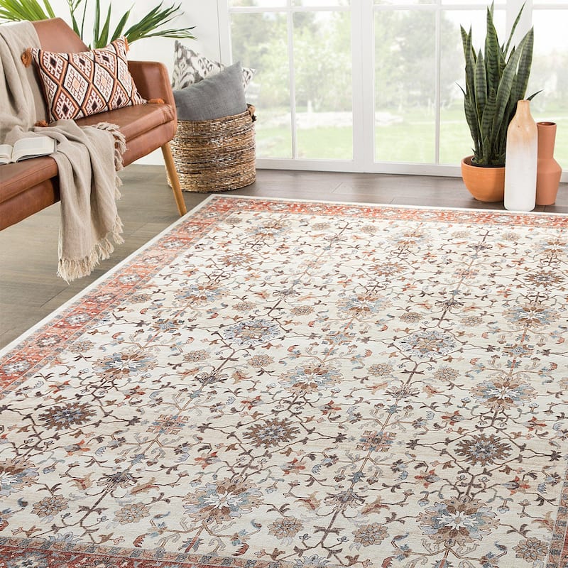 Glitzhome Vintage Persian Floral Medallion Area Rugs Collection