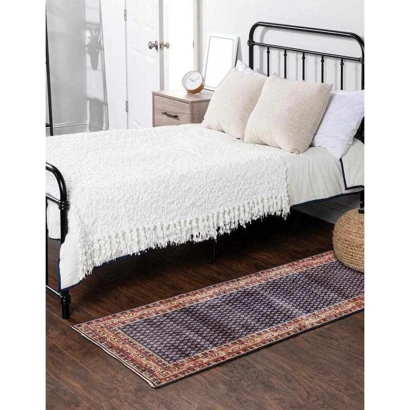 ECARPETGALLERY Hand-knotted Andelz Dark Navy Wool Rug - 3'8 x 10'8