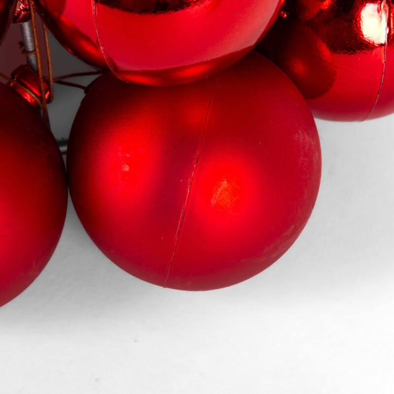 18 in Tall Red Christmas Holiday Ornament Cone Tree - N/A