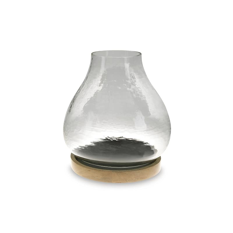 Signature Design by Ashley Adalisen Clear/Brown Candle Holder - 10.5" W x 10.5" D x 12" H