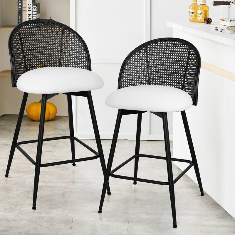 26"/29" Swivel Barstools Counter Height Bar Stool w/ Metal Legs