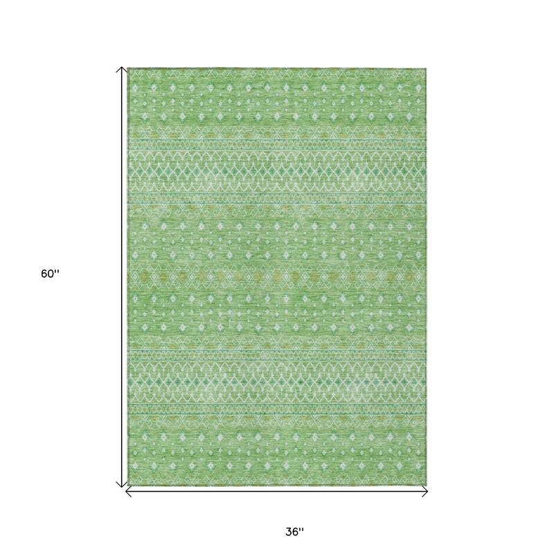 HomeRoots Tribal Transitional Rectangle Outdoor Rug