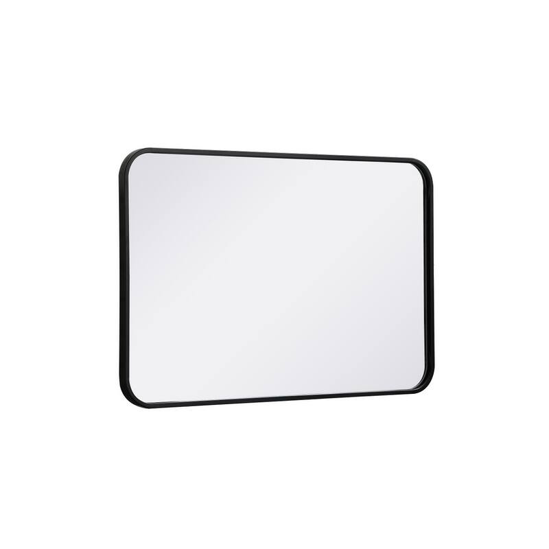 Ezra Soft Corner Metal Rectangular Mirror