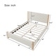 preview thumbnail 8 of 6, Modern Mid-Century Queen Size Upholstered Platform Bed Frame with Tufted Headboard and Solid Wood Legs, Beige