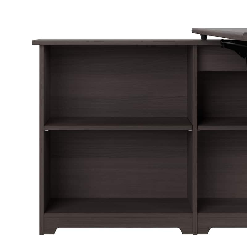Bush Furniture Cabot 52W Standing Corner Desk with Shelves