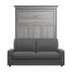 preview thumbnail 2 of 10, Versatile Queen Murphy Bed with Sofa (78W) by Bestar