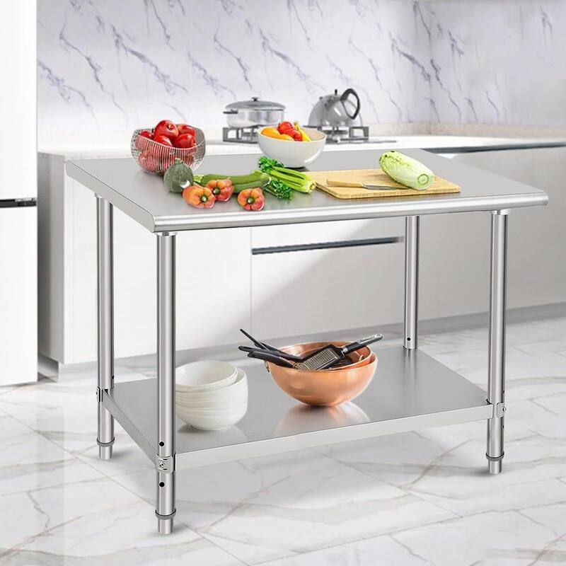 Stainless Steel Worktable, Commercial Workstation