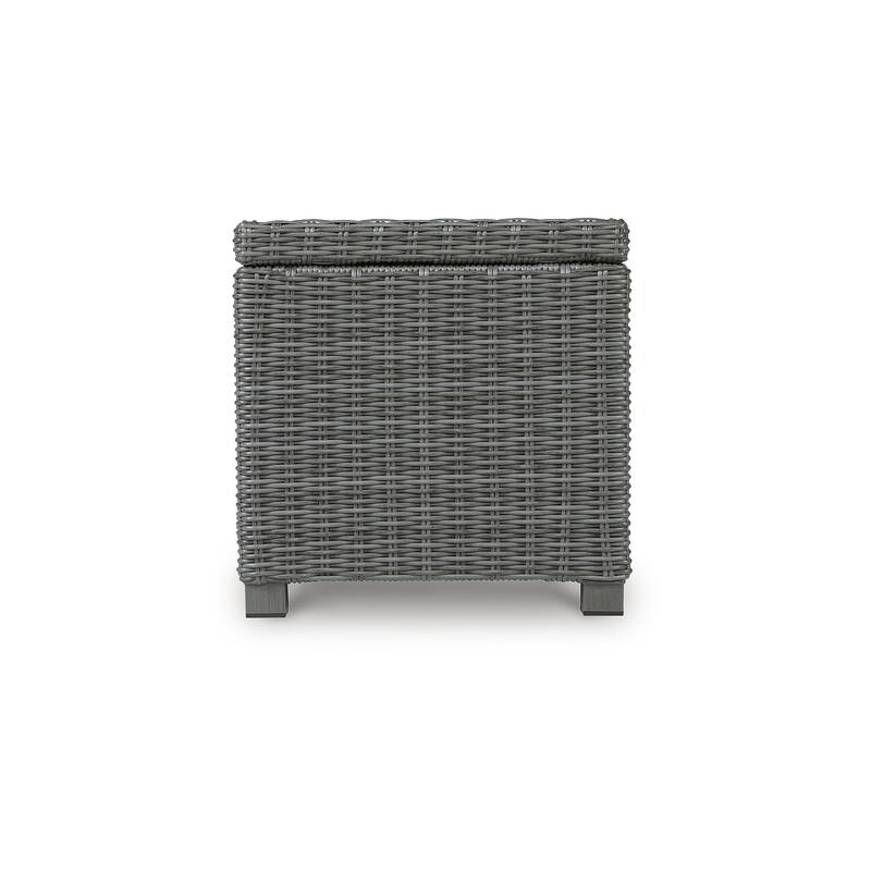 Signature Design by Ashley Elite Park Gray 3-Piece Outdoor Occasional Table Package - 49.75" W x 26.63" D x 17.75" H
