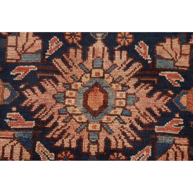 Hamedan Antique Persian Accent Rug Handmade Wool Carpet - 3'4"x 5'10"