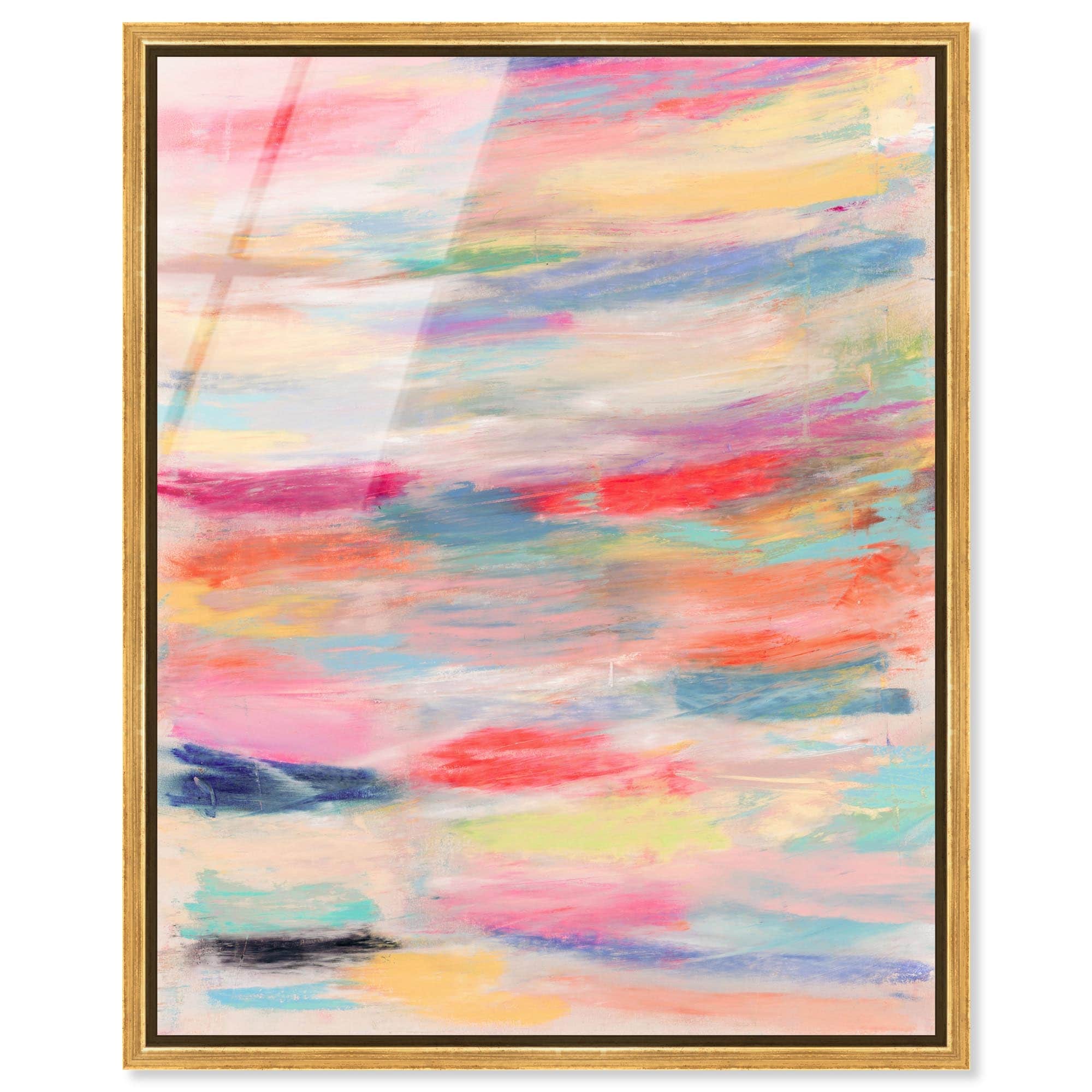 Color Play III Abstract Framed Acrylic Wall Art by Art Remedy