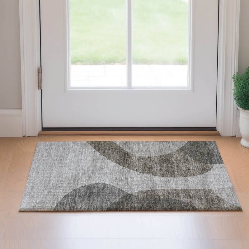 Premium Washable Super Soft Contemporary Vibes Mayfield Rug - Taupe - 1' 8" x 2' 6" - Rectangle