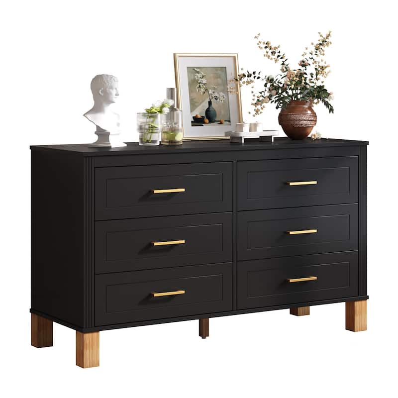 6-Drawer Double Dresser Modern Storage Cabinet
