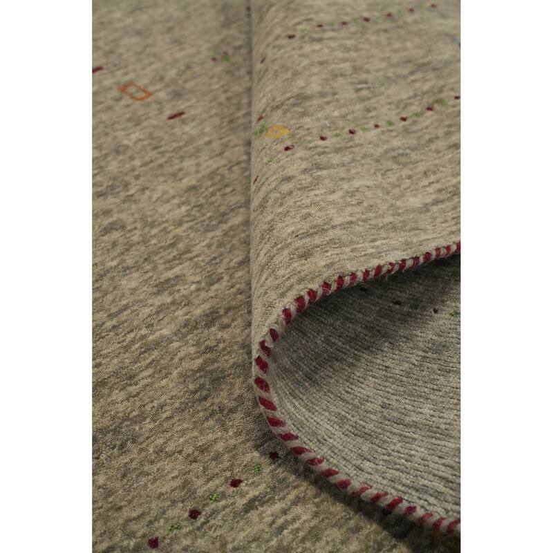 Hand Knotted Oriental 100% Wool Carpet Tribal Animal Pictorial Multi-Colored Gabbeh Area Rug - 9' 9'' X 7' 11''