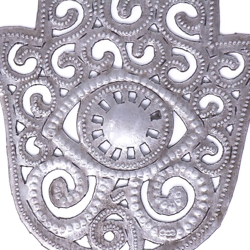 Hamsa Hand Haitian Metal Wall Art, Set of 2