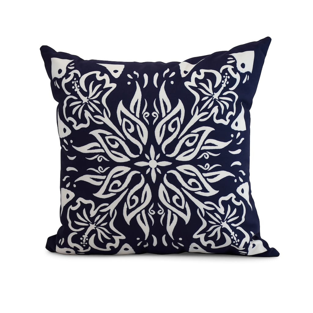 18 x 18 Inch Cuban Tile 3 Geometric Print Outdoor Pillow