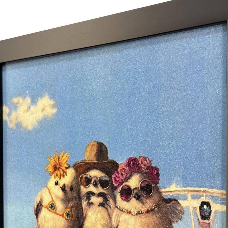 HomeRoots Bird Trio Black Framed Wall Art