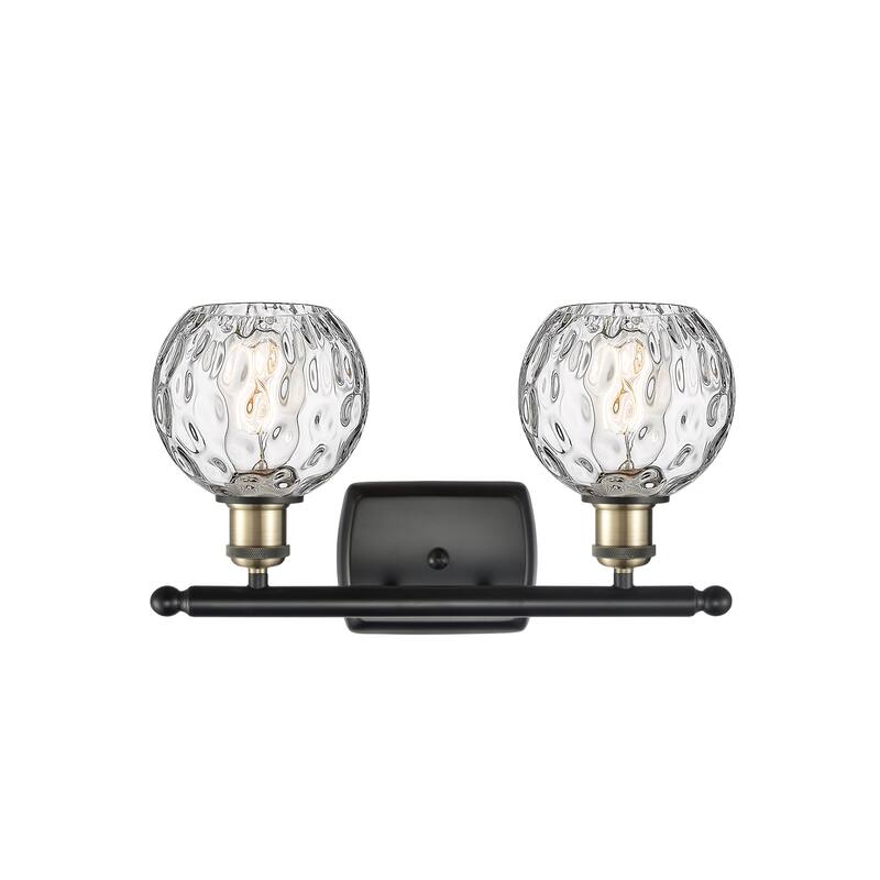 Innovations Lighting Athens Water Glass 2 Light 16" Bath Vanity Light