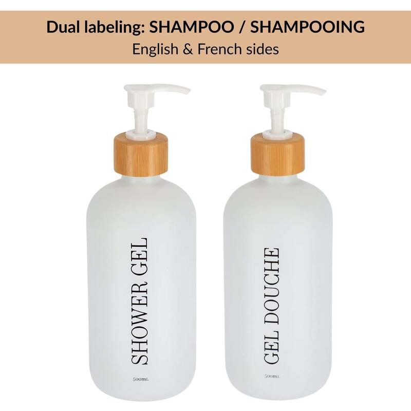 Matte Shower Gel Dispenser 17 fl oz (500ml) - 3 L x 3 W x 8.5 H