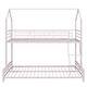 preview thumbnail 14 of 22, Nestfair Twin over Full Metal House Bunk Bed with Ladder and Slats