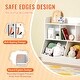preview thumbnail 6 of 9, White Kid Toy Storage Cubby Organizer with Bookshelf and 5 Compartment Perfect for Nursery and Playroom - 35” × 16” × 30”