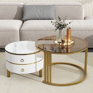 Stackable Coffee Table with 2 Drawers - Bed Bath & Beyond - 40806021