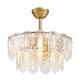 preview thumbnail 10 of 8, 20" Gold Glass Caged Chandelier Ceiling Fan with Light&Remote Control - 20''-4 Lights