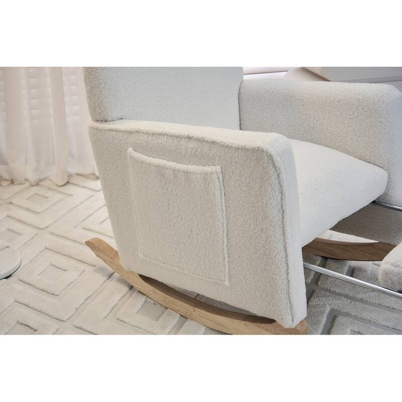 Nursery Rocking Chair With Adjustable Footrest