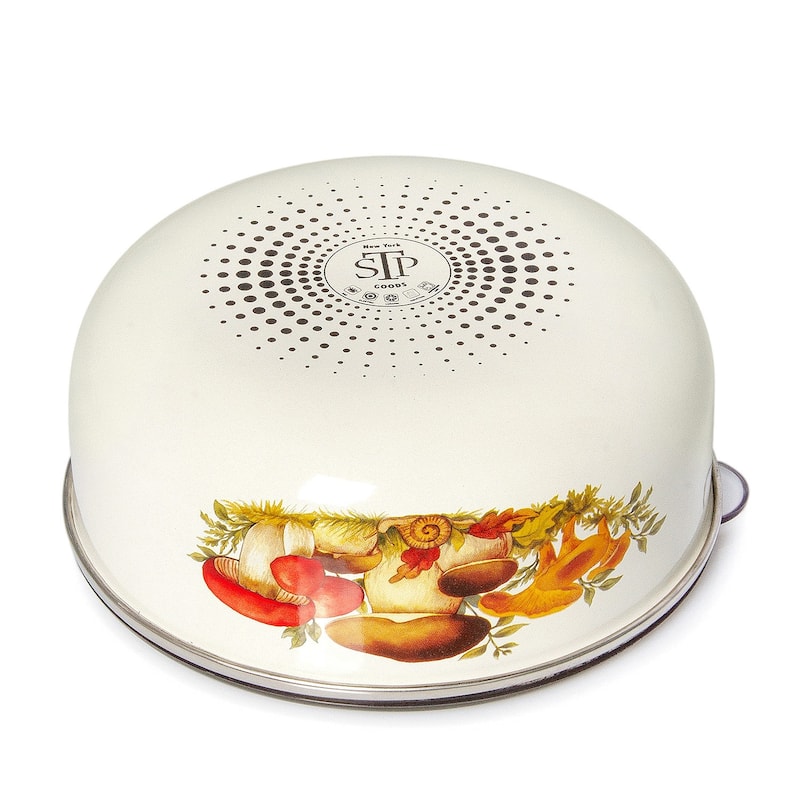 STP Goods Mushrooms Enamel Storage Container w/ Lid Set of 2