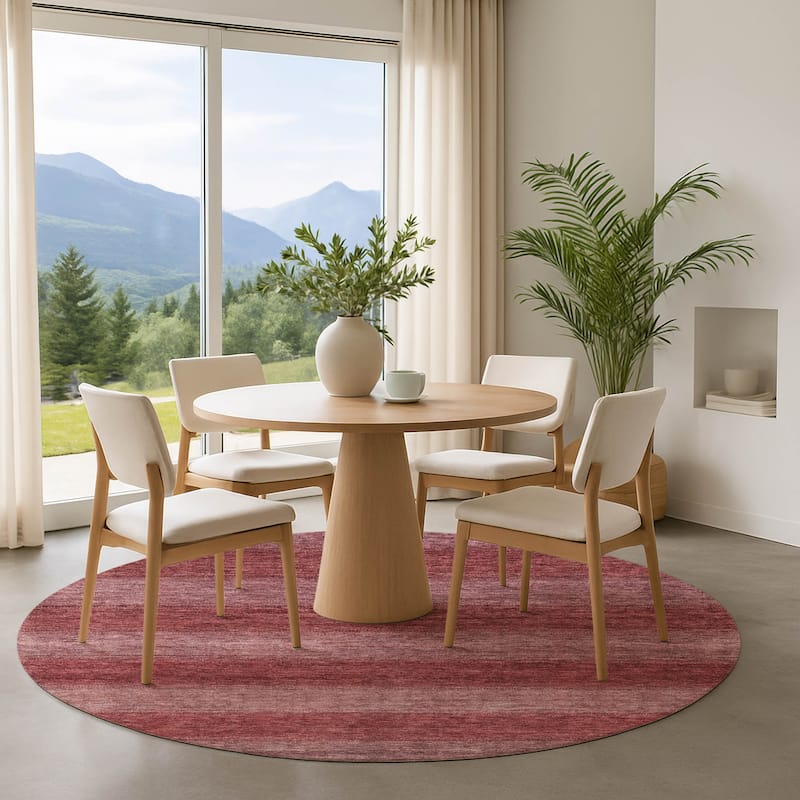 Premium Washable Super Soft Casual Ombre Mayfield Rug - Paprika - 8' x 8'