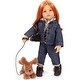 preview thumbnail 1 of 3, Gotz: Hannah & Her Dog Polly - 19.5" Standing Poseable Doll Set, Kids 3+