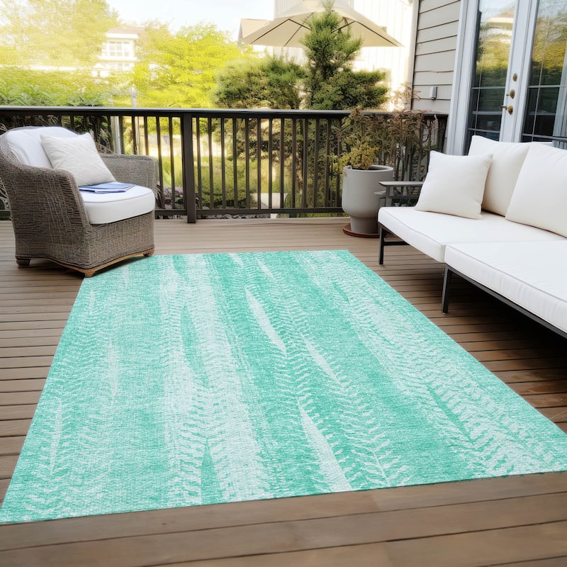 Machine Washable Indoor/ Outdoor Chantille Modern Imprints Rug