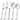 Heavy Duty Silverware 5 Piece Stainless Steel Flatware Cutlery Set