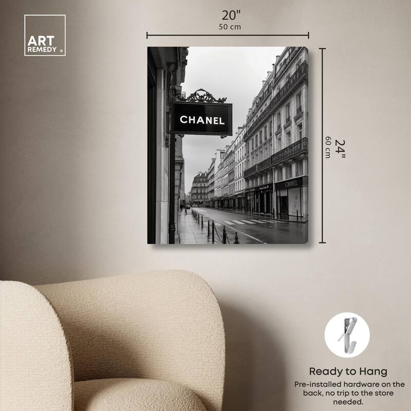 Parisian Fashion Star Canvas by Art Remedy, Gallery Wrapped