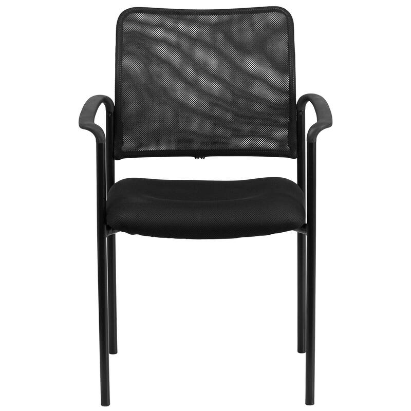 Comfort Mesh Stackable Steel Side Chair with Arms - 24"D x 23.5"W x 34.75"H