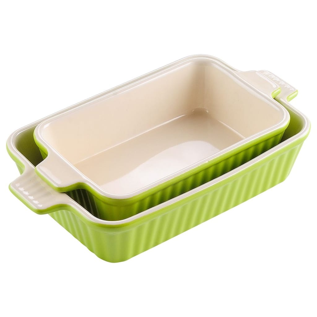 MALACASA Series Bake.Bake, Rectangle Porcelain Bakeware Set