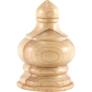 Hardware Resources Finial with Decorative Styling, 3-1/2"H x 2-1/4"W x