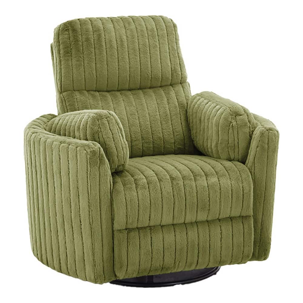 DH BASIC Modern Chenille Power Swivel Glider Recliner by Denhour