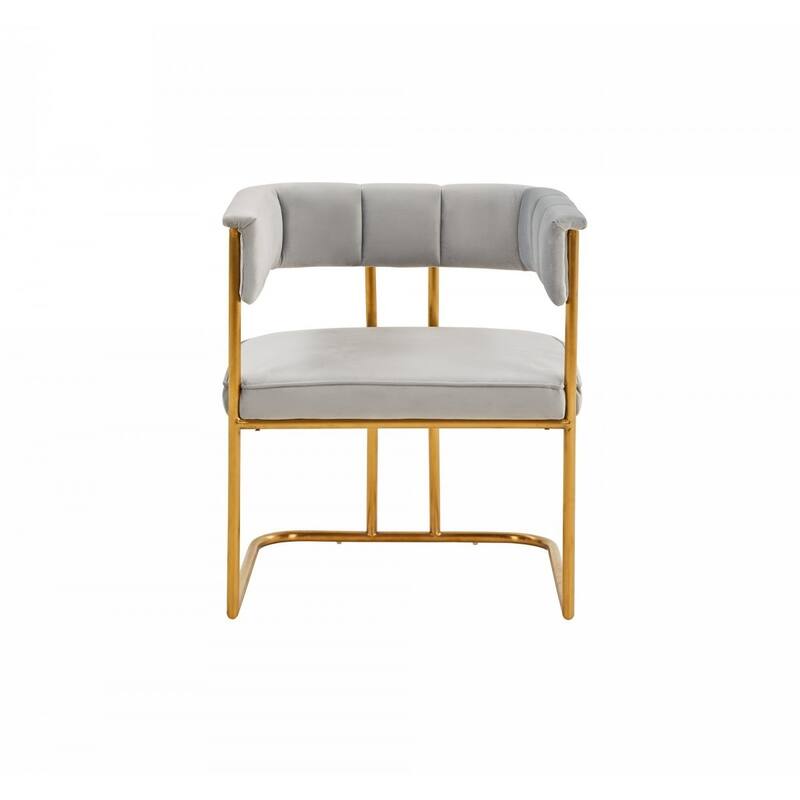 Gray Gold Modern Dining Chair