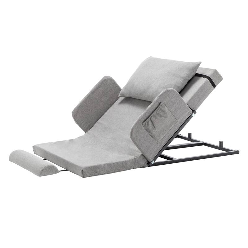 Electric Adjustable Bed Backrest with Safety Rails - 300 lbs Capacity, 68° Lift Range for Elderly & Patient Care