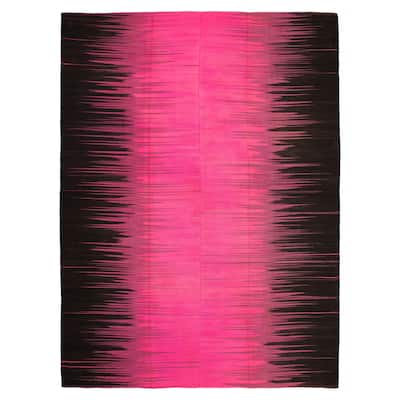 ECARPETGALLERY Flat-Weave Ankara FW Pink Wool Kilim - 10'11 x 14'9