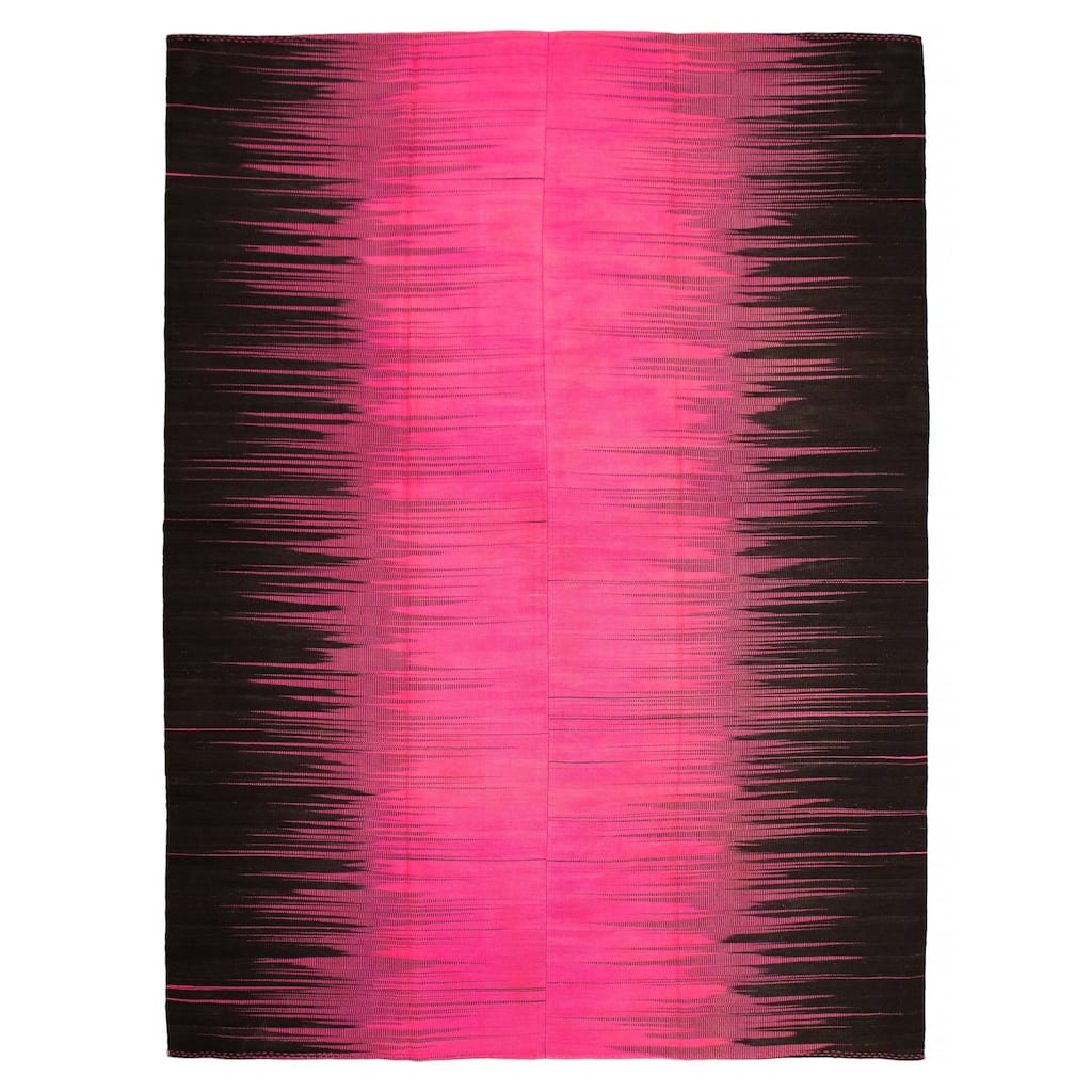 ECARPETGALLERY Flat-Weave Ankara FW Pink Wool Kilim - 10'11 x 14'9
