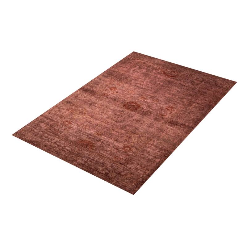 ECARPETGALLERY Hand-knotted Vibrance Brown Wool Rug - 3'11 x 5'11