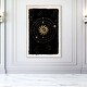preview thumbnail 54 of 62, Astrology Map, Solar System Planets Modern Black Canvas Wall Art Print for Bedroom