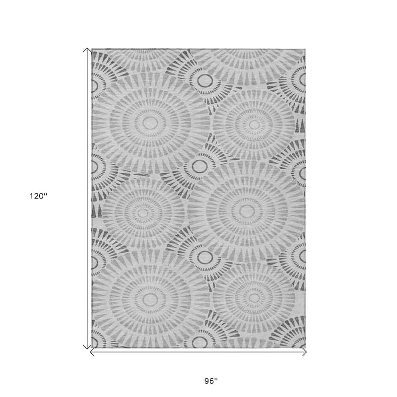 HomeRoots Geometric Transitional Rectangle Outdoor Rug