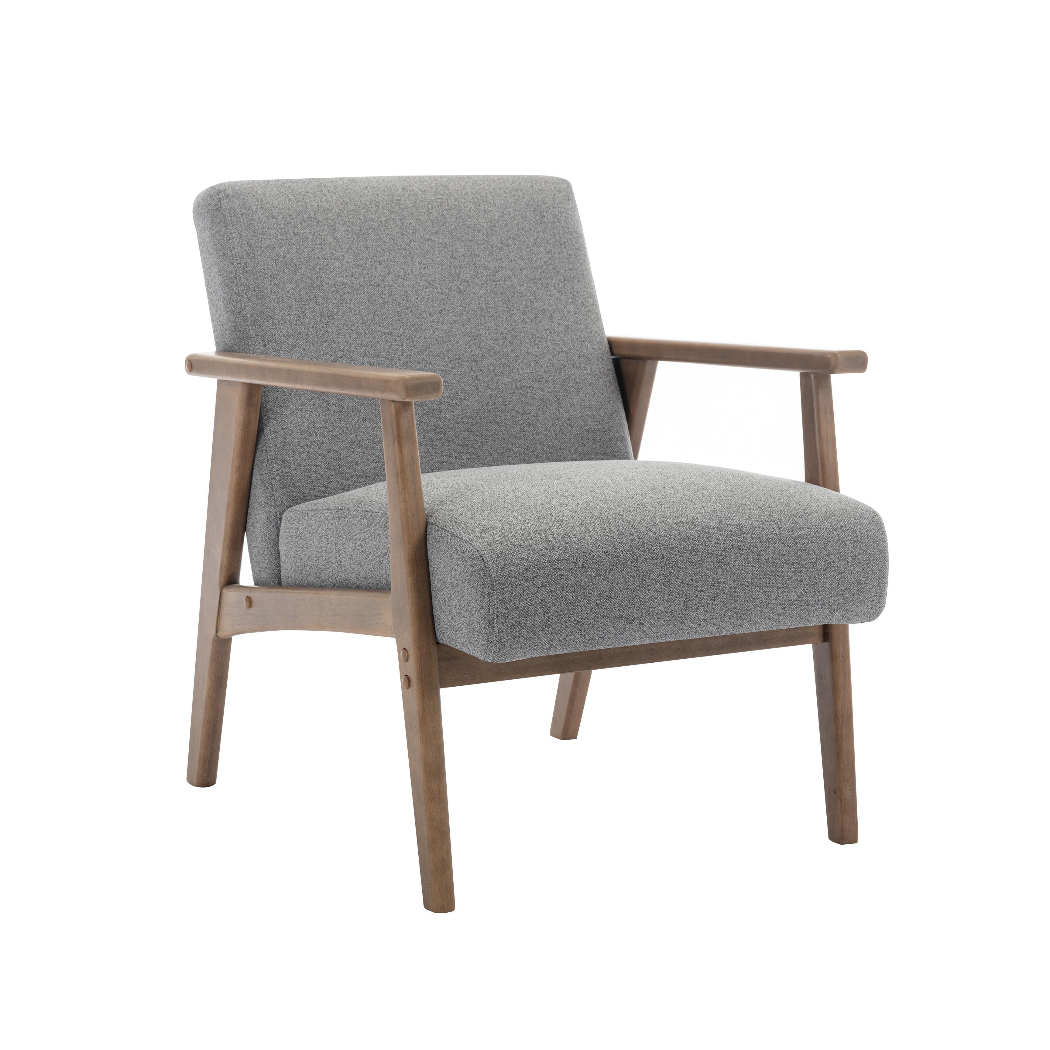 Porthos Home Laleh Fabric Accent Chair with Rubberwood Legs